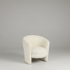 Tiny Throne Kids Sofa Chair In White Boucle Fabric