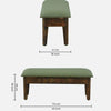 Turffontein 2 Seater Bench In Provincial Teak Finish