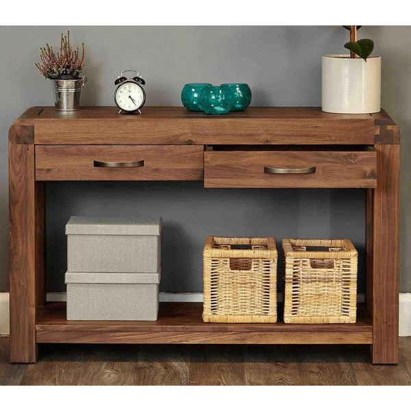 Colonial Living Room Console Table 2 Drawers 1 Shelf