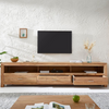 Colonial Acacia Wood 3 Drawers and 3 Open Shelves Large TV Unit