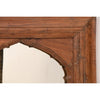 Hand Carved Modern Mango Solid Wood Brown Finish Mirror Frame