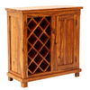 Classic Sheesham Wood Natural Finish Bar Cabinet