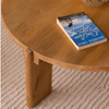 Handcrafted Solid Wood Circular Coffee Table