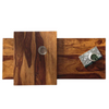 Sheesham Wood Nested Coffee Table with Black Iron Frame