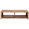 Square Wood Coffee Table ( 2 Open Shelves )