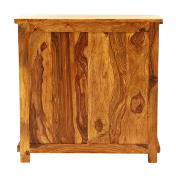 Classic Sheesham Wood Natural Finish Bar Cabinet