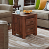 Classic Sheesham Wood 2 Drawers Side Table