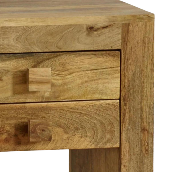 Made of premium Mango Wood Side Table - 2 Drawer