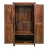 Classic Sheesham Wood 2-Door Shelves Wardrobe