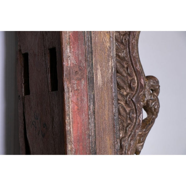 Hand Carved Modern Mango Solid Wood Chocolate-Brown Finish Mirror Frame