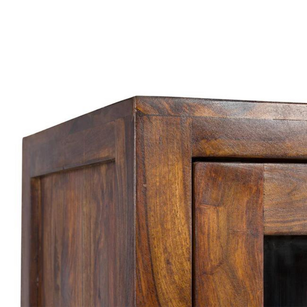 Sheesham Wood Display Cabinet / Long Crockery Unit