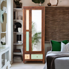 Classic Sheesham Wood 2 Drawers and 2 Doors with Shelves Wardrobe
