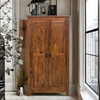 Classic Sheesham Wood 2-Door Shelves Wardrobe