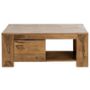 Sheesham Wood Open Shelf And 1 Drawer Coffee Table