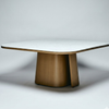 Ballymena Marble & Walnut Square Dining Table