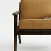 Welkom Sheesham Wood and Fabric Wing Back Chair