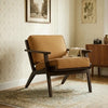 Welkom Sheesham Wood and Fabric Wing Back Chair