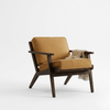 Welkom Sheesham Wood and Fabric Wing Back Chair
