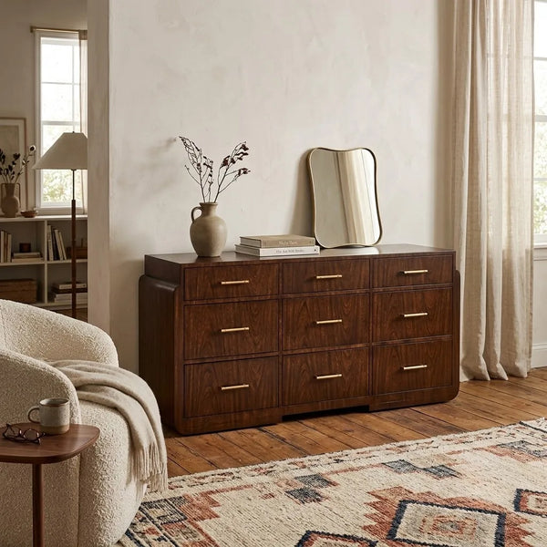Vaasa Chest Of 9 Drawer And Dresser 