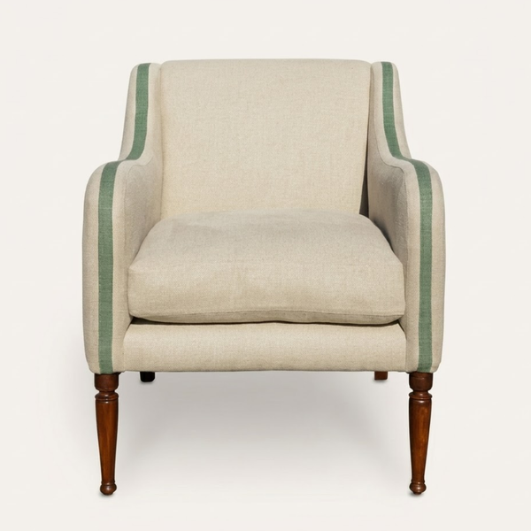 Valera Solid Wood Fabric 1 Seater Sofa