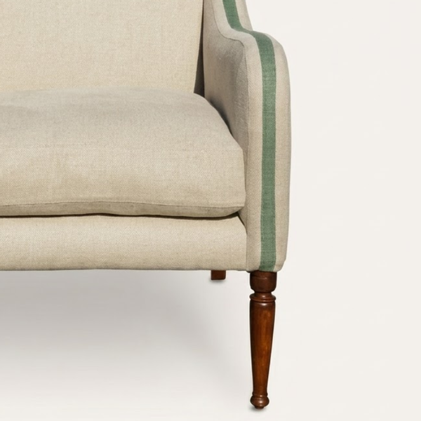 Valera Solid Wood Fabric 1 Seater Sofa