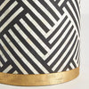 Valletta Acrylic Inlay Side Table - Geometric pattern
