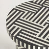 Valletta Acrylic Inlay Side Table - Geometric pattern