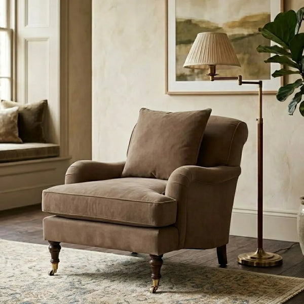 Ventspils Solid Wood Velvet Sofa 