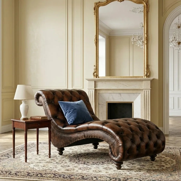 Viacha Tufted Leather Day Bed 