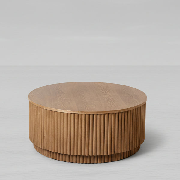 Victoria Round Natural Finish Coffee Table
