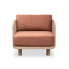 Vienna Rattan Armchair Velvet Flax