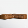 Vilhena Solid Wood Leather Sectional Sofa