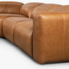 Vilhena Solid Wood Leather Sectional Sofa