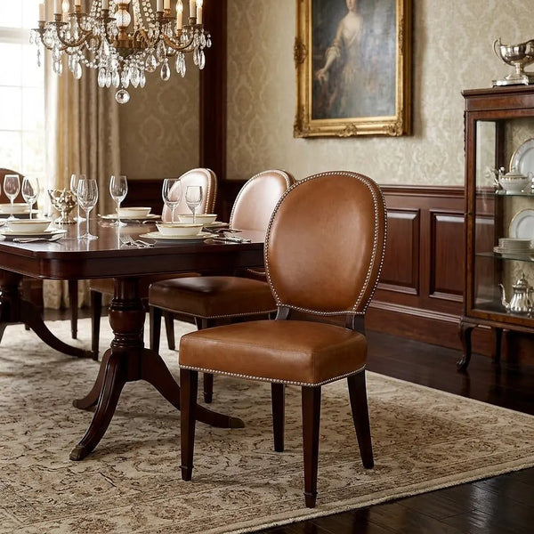 Viljandi Backrest Leather Dining Chair