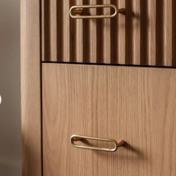 Villarrica Oak Wood & Marble Chest Of Drawer