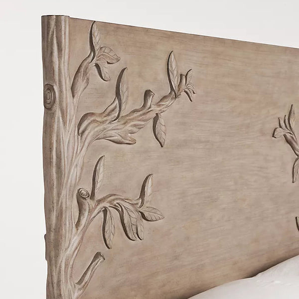 Viola Luxury Hand Carved Solid Wood Bed - All Sizes