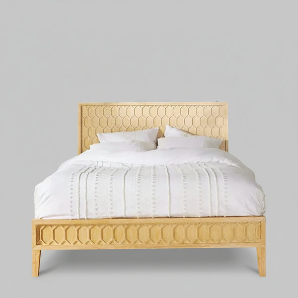 Virginia Hand Carved Wooden Bed-All Sizes