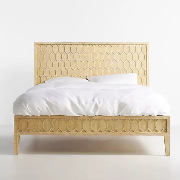 Virginia Hand Carved Wooden Bed-All Sizes