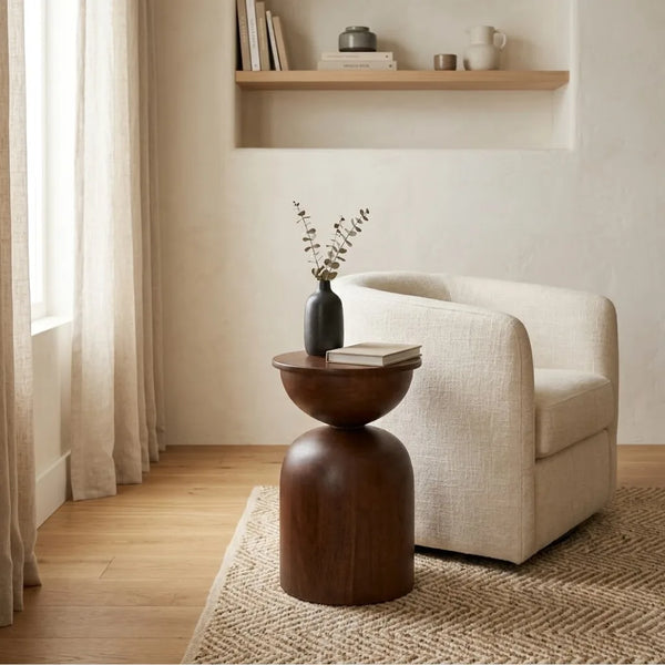 Visby Solid Wood End Table