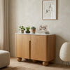 Viseu Solid Wood & Marble Chest Of Drawer