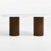 Volgograd Solid Wood & Mable Dining Table Set - All Sizes