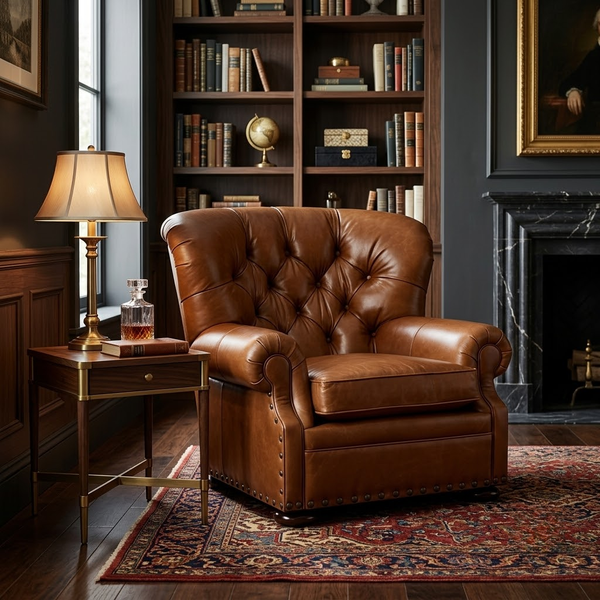 Volos Genuine Leather Sofa