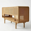 Weaverville Solid Wood Rattan Sideboard