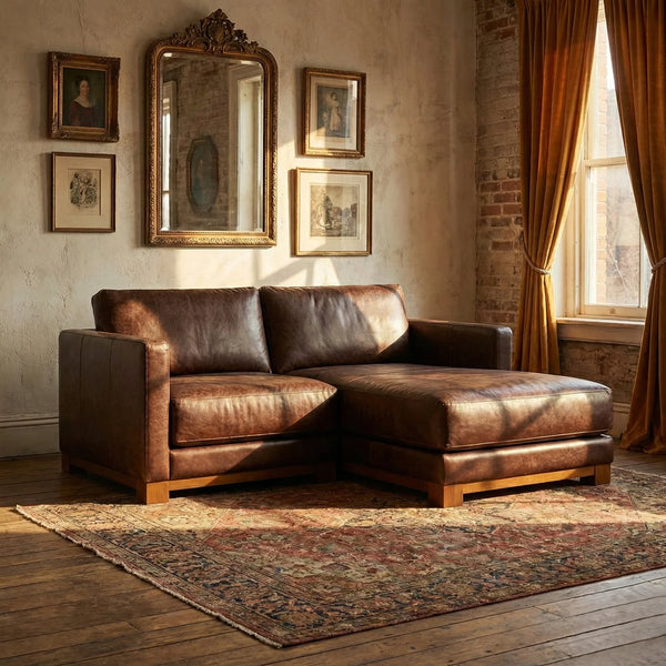 Wellington Leather Sectional Sofa