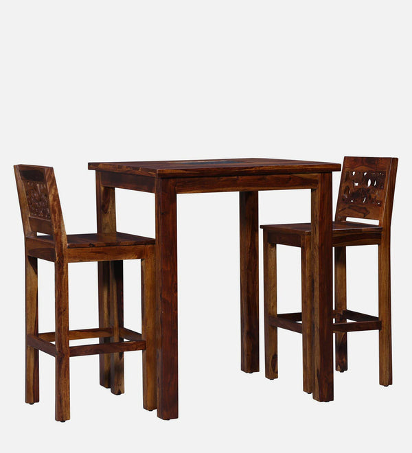 Welshpool Wooden Bar Table Set With Set of 2 Chairs