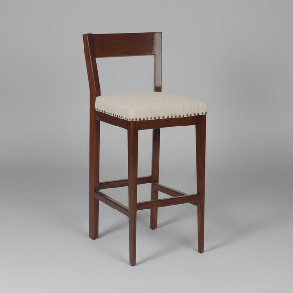 Westbury Sheesham Wooden Cafe Stool - Walnut Finish