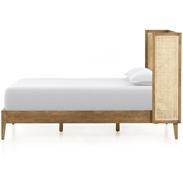 Wichita Luxury Solid Wood Rattan Bed - All Sizes