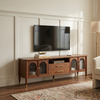 Widnes Solid Wood Tv Unit In Brown Finish