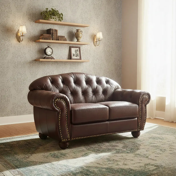 Windsor Crest 2 Seater Leather Sofa