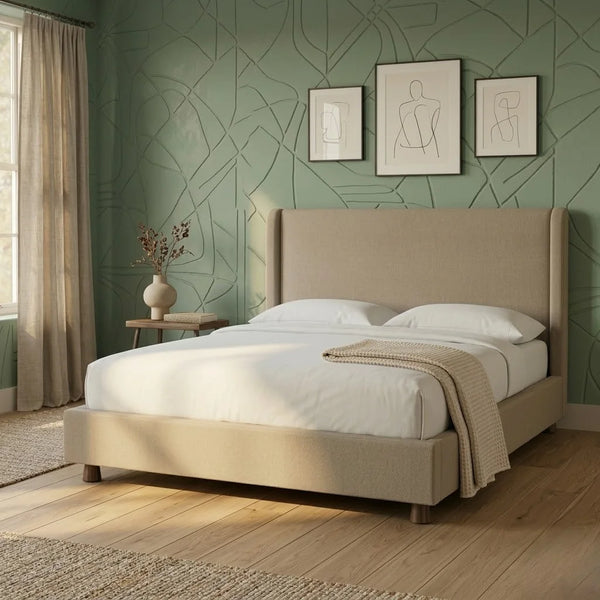 Wodonga Fabric Platform Bed-All Sizes
